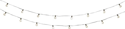 Litex Industries: 18.5-ft Solar Black Outdoor String Light with 15 White LED Globe Bulbs