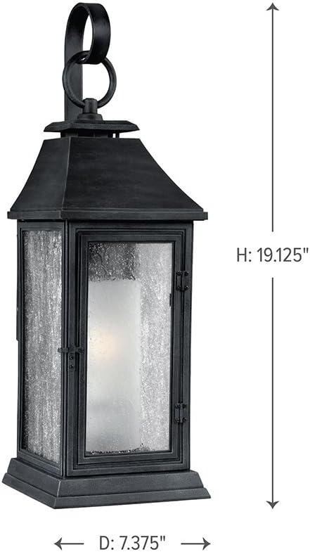 Generation Lighting-Sean Lavin-One Light Outdoor Wall Sconce in Transitional Style-7.38 Inch Wide by 19.13 Inch Tall-Dar