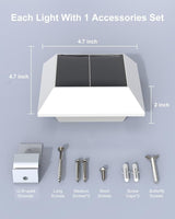 8 Pack Solar Powered Gutter Lights Outdoor Decorative Waterproof 12 LEDs Yard Lamp for Fence, Railing, Outside | Lumora