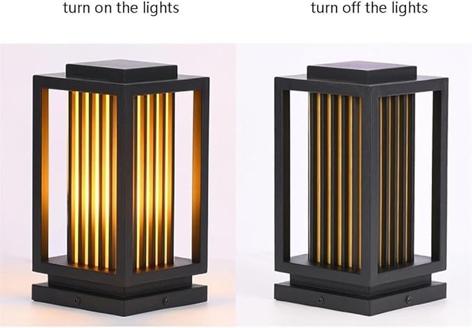 Outdoor Garden Column Lamp Fixture Courtyard Decor Pillar Light New Waterproof Pole Lights, Low Floor for Lawns | Lumora