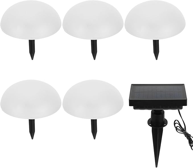 Kisangel Solar Hemisphere Yard Light 5pcs Warm White Solar Ground Inserted Pathway Lamp for Outdoor Garden | Lumora