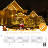 Ollny Net Lights 210LED 10x7ft, Green Wire Christmas Outdoor Mesh Light