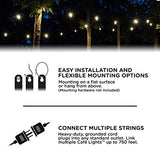 Enbrighten Classic Outdoor String Lights, 36ft, 18 Bulbs, White Light Only