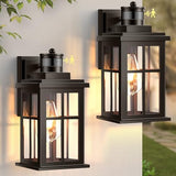 Outdoor Motion Sensor Light, 2 Pack Outside Sconce, Bronze Motion Sensor for Outside, Anti-Rust, Outdoor Light Fixture with Tempered Clear Glass for House, Garage,Entryway, Waterproof