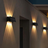 Solar Wall Lights Outdoor,Cordless,Waterproof IP65 Wall Sconce, Up and Down Lamp, Bright Wall Sconce Deck Light for | Lumora