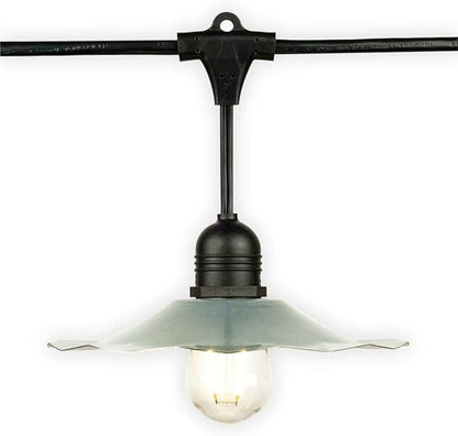 fantado Patio Metal Light Bulb Shade for Outdoor Commercial String Lights, E26, Silver by PaperLanternStore