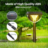 Linkind Solar Pathway Lights 8 Pack, Solar Lights Outdoor Warm White