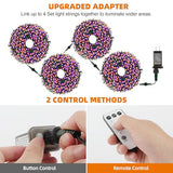 Chuya Halloween Lights Outdoor Indoor,Orange Purple Lights 300 LED 105FT