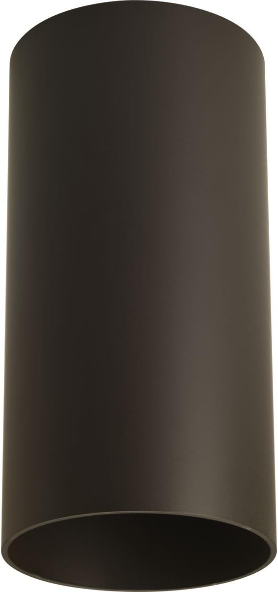 Progress Lighting 6-Inch Cylinder Outdoor Ceiling Light, 1-Light Modern Flush Mount Ceiling Light Fixture, Interior | Lumora