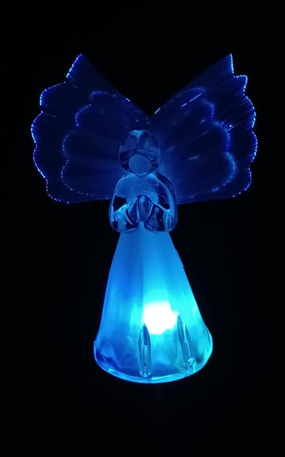 Starry Illuminate 3 PCS Solar Color Changing Style Garden Stake Light Pathway Stake Light (Fiber Wings Angel), Clear