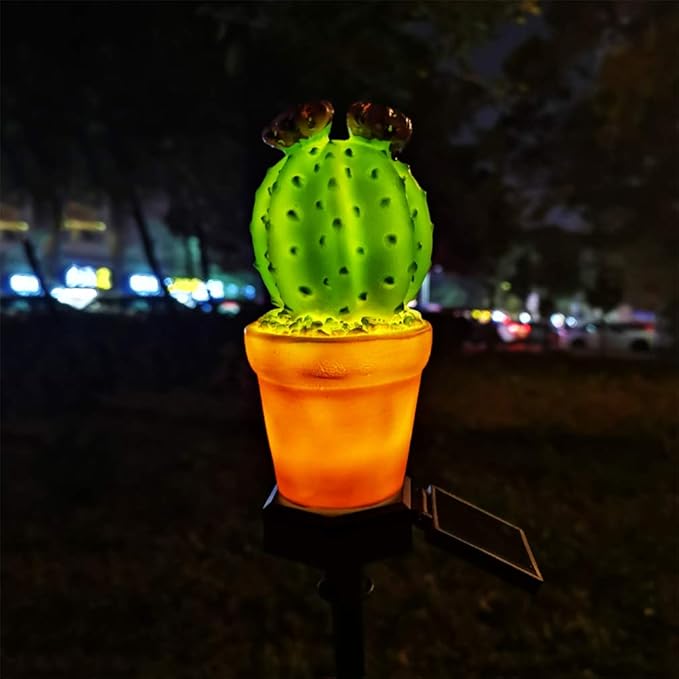 Mobestech Solar Garden Lights Creative Cactus Pineapple Lawn Lamp Outdoor Ground Lights for Garden Yard Pathway | Lumora