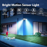 OREiN Motion Sensor Outdoor Lights, 450° Superwide Adjustment Dimmable Dusk to Dawn Flood Lights Outdoor, 5000K/12W (150W Equiv) Outside LED Security Lights IP65, White (Hardwired)