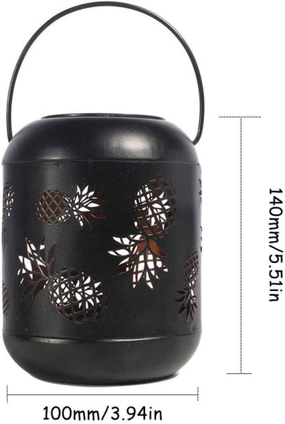 Lixada Outdoor Lighting Solar Powered LEDs Lawn Light Hollowed-Out Pineapple Design Hanging Landscape Decoration Lamp for Patio Garden Courtyard Pathway