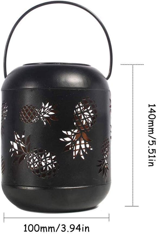 Lixada Outdoor Lighting Solar Powered LEDs Lawn Light Hollowed-Out Pineapple Design Hanging Landscape Decoration Lamp for Patio Garden Courtyard Pathway