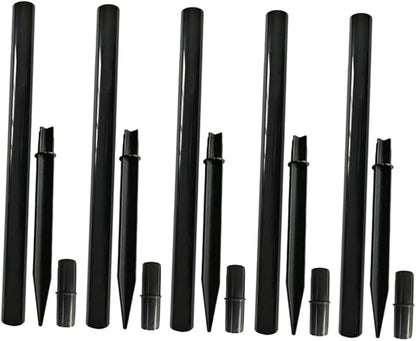 Lawn Light Accessories 15Pcs Solar Torch Light Extension Poles with Ground Stakes and Connector Kit for Outdoor Solar Path and Landscape Lighting