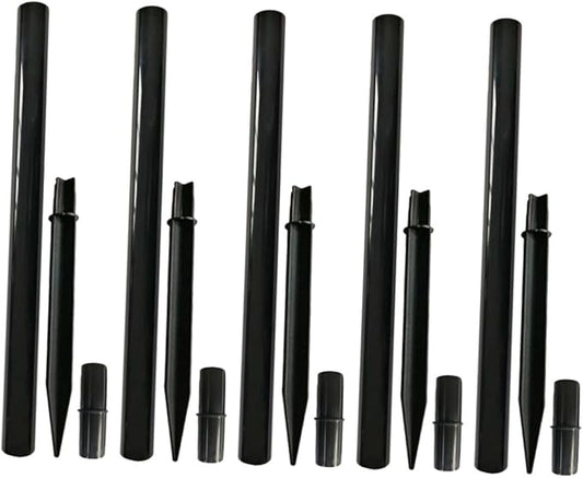 Lawn Light Accessories 15Pcs Solar Torch Light Extension Poles with Ground Stakes and Connector Kit for Outdoor Solar Path and Landscape Lighting