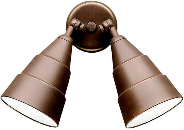 Kichler 6052AZ, Aluminum Outdoor Wall Sconce Light, 140 Watts Halogen, Architectural Bronze, 7.5-Inch | Lumora