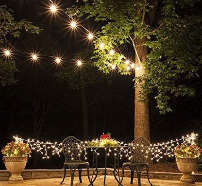 KLED LED Solar String Lights Outdoor 48Ft Waterproof Hanging Lights with S14 15 Shatterproof Bulbs & 4 Light Modes, Outside Backyard Lights for Patio Market Bistro Porch Cafe Decor (48)