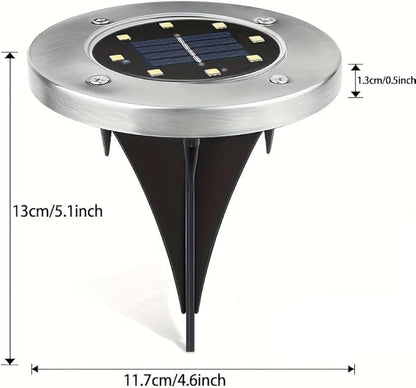6/16/18 Pack Solar Lights Outdoor, IP44 Waterproof Solar Ground Lights with 8 Modes, Solar Powered Landscape Lighting for Garden Pathway, Driveway, Patio, Backyard, Easter Ramadan Holiday Decor (6)