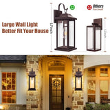 2-Pack Large Bronze Outdoor Light Fixtures for House