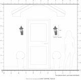 Livex Lighting 7650-58 Oxford 1 Light Imperial Bronze Cast Aluminum Wall Lantern with Light Amber Water Glass | Lumora