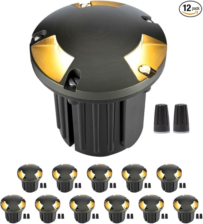 Gardenreet Landscape Well Lights Brass - Ip65 Hardwired Electric Low Voltage In Ground - Outdoor Path Light | Lumora