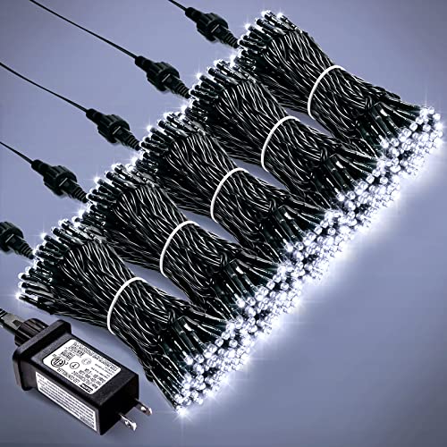 JMEXSUSS 500 LED Christmas Tree Lights Outdoor Indoor, White