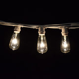 Hometown Evolution, Inc. Commercial Grade Vintage Edison Outdoor String Lights (ST40 Clear - Commercial White Wire | Lumora