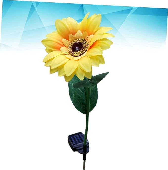 Led Solar Garden Lights Sunflower Solar Pathway Lights for Driveway Warm White