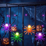 Abeja Spider String Lights, 7FT Halloween Spider Decorations Light