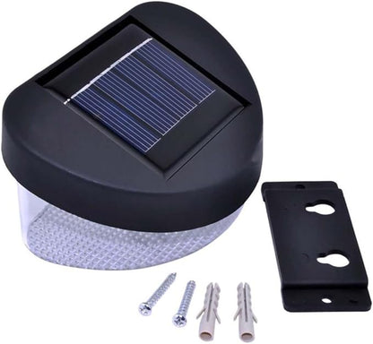 4pcs Solar Outdoor Led Garden Light Fence Decoration Lamp White LEDs Easy to Install Solar Light for Pathways Garages and Porches