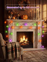 Halloween Spider String Lights, 8.5Ft Multi-Color Spider LED String Lights