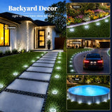 SOLPEX 16 Pack Small Solar Ground Lights, Pathway Lights Cool White