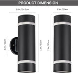 Cerdeco Stainless Steel Modern Porch Light Outdoor Wall Lighting Cylinder Wall Sconce Suitable for Garden & | Lumora
