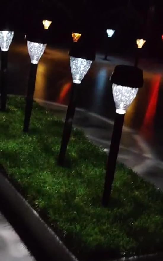 Solar Pathway Lights LED Solar Light IP44 Waterproof Landscape Lighting for Patio Driveway Decor (Colorful*4PCS)