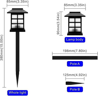 Solar Pathway Lights, 2/4/6/8Pcs Waterproof Outdoor Lawn Lamps, Decorative Landscape Lighting for Garden Yard & Walkways, Auto On/Off(RGB,2 pcs)
