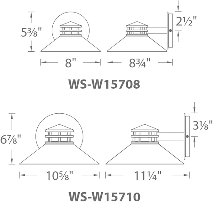 WAC Lighting dweLED, Sodor 10in LED Indoor and Outdoor Wall Light 3000K in Black