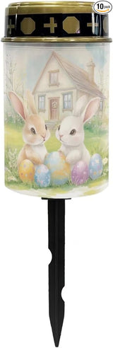 Easter Solar Lights Outdoor Solar Cross for Cemetery Grave Bunny Flameless Solar Powered Light for Prayer | Lumora
