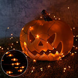 Joomer Orange Halloween Solar String Lights - 2 Pack Total 80FT 240LED