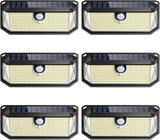 Solar Outdoor Lights, 4000LM 388 LEDs Motion Sensor Outdoor Light, IP65 Waterproof Solar Powered Outside Lights with 270° Wide Angle & 3 Modes, Exterior Flood Security Lights for Patio Garage, 6-Pack