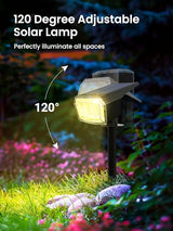 AUDERWIN Solar Spot Lights Outdoor Waterproof, 1 Pack, RGB