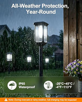Tenmiro Solar Pathway Lights Outdoor 8 Pack, Bright Solar Garden Lights