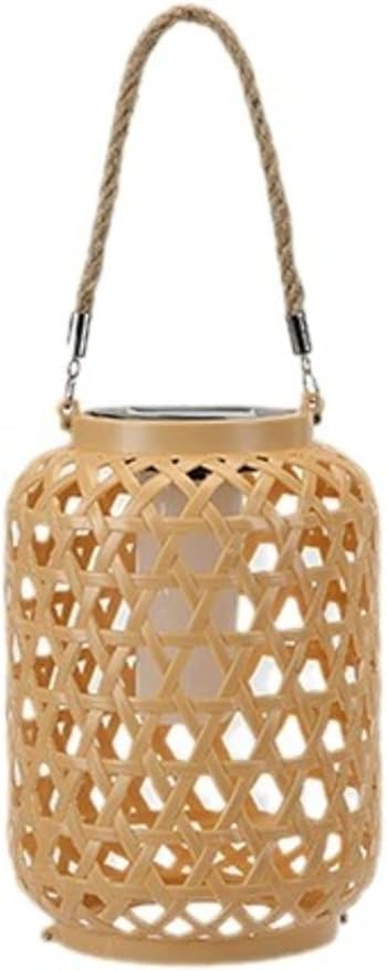 Waterproof Lighting Solar Pathway Lights Outdoor Handmade Bamboo Weaving Garden Lights Landscape Decoration (A Style A)