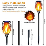 Flickering Flame Solar Tiki Torches, Super Large Torch Lights