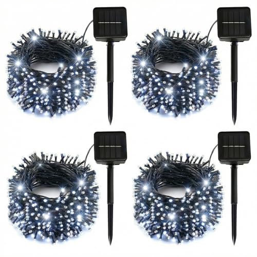 SyouHome Solar String Lights Outdoor, 4 Pack 400 LED Solar Christmas Lights