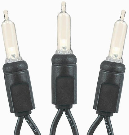 Novelty Lights Vintage Style T5 Warm White LED Christmas Lights, 35 Feet Black Wire String of 70 Mini Bulbs, UL Listed Indoor/Outdoor Tree Lighting