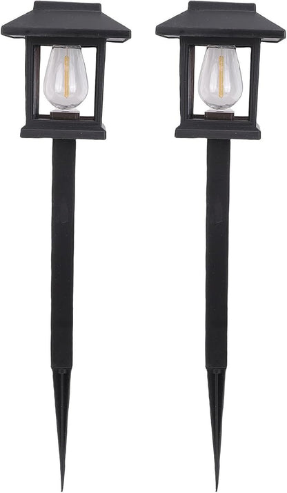 Water Proof Pathway Light Solar Pathway Lights Outdoor Tungsten Style, IP44 Water Proof Solar Powered for Walkway Decor, with LED Light Sensor