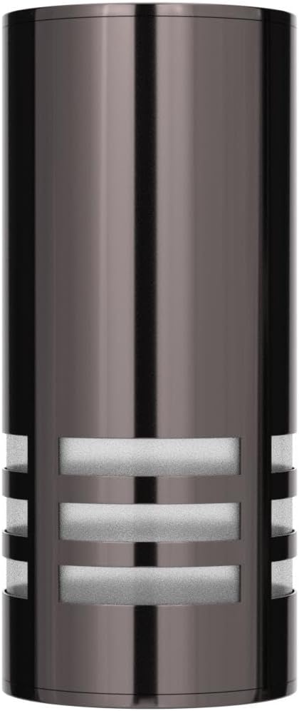 Outdoor Wall Sconce,Cylinder Wall Light with Stainless Steel 304 and Toughened Glass,Waterproof Up Down Light for Garden Patio Bedroom Living Room (Brushed Nickel, 8.7" Height,No Bulbs)