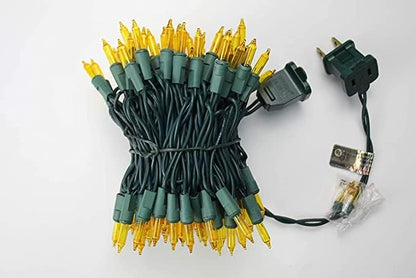 LAMPHOME 200L(100L*2pcs) Mini Lights, Green Wire,Yellow