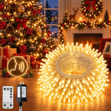 240LED 88FT Christmas String Lights Voice Controlled Remote, Warm White